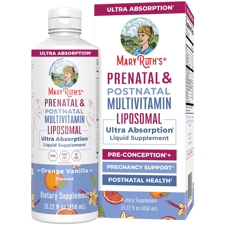 MaryRuth Organics Prenatal & Postnatal Liposomal Multivitamin, Sugar Free, 15.22 fl oz