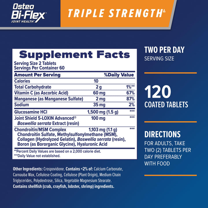 Osteo Bi-Flex Joint Health Triple Strength, 120 Count