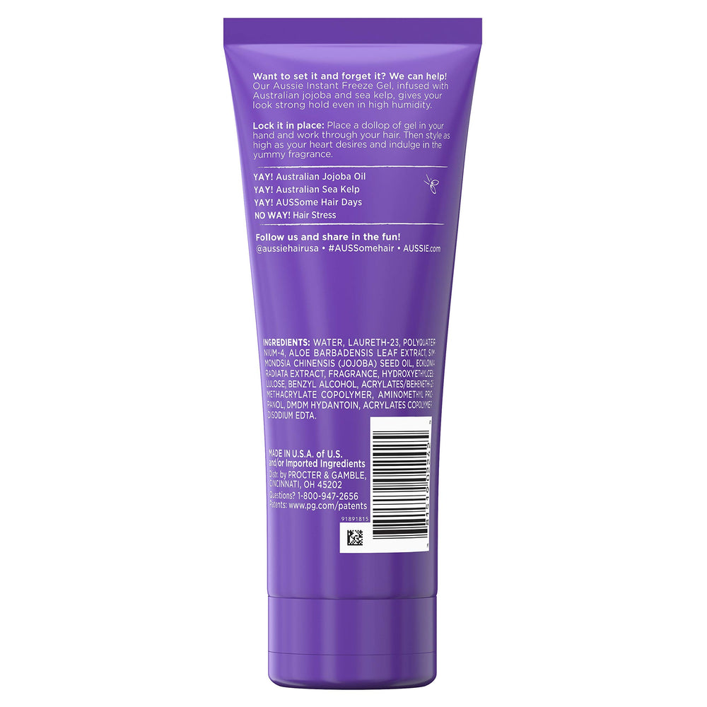 Aussie Instant Freeze Hair Gel, 7 oz