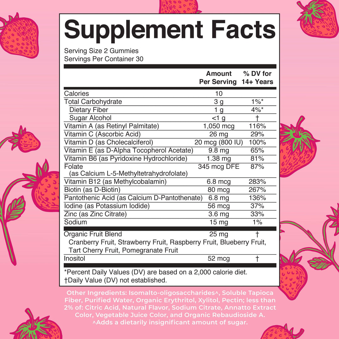 MARYRUTH'S Organics Women's Immune Support Multivitamin Gummies, 60 Count
