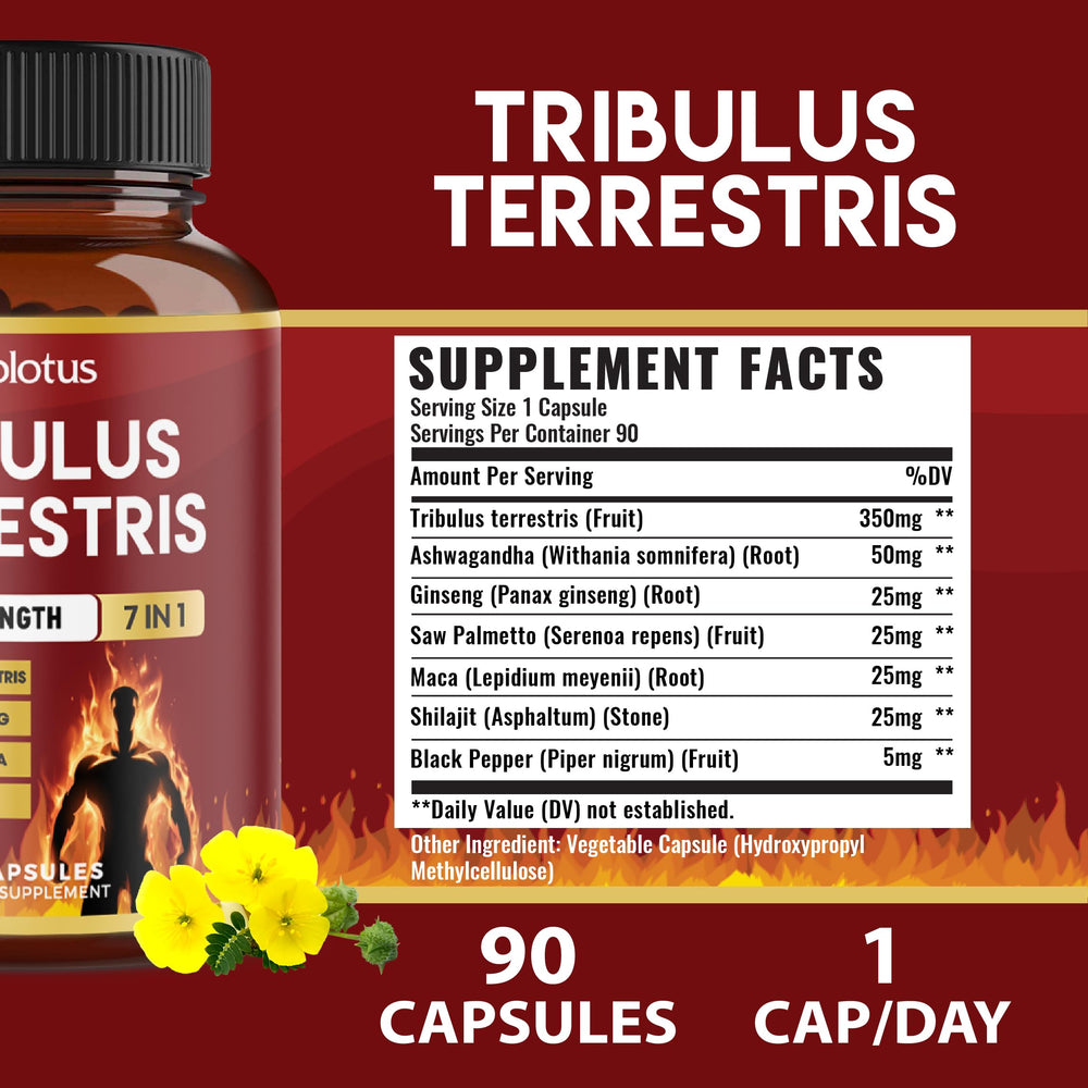 Zolotus Tribulus Terrestris Capsules, 90 Count