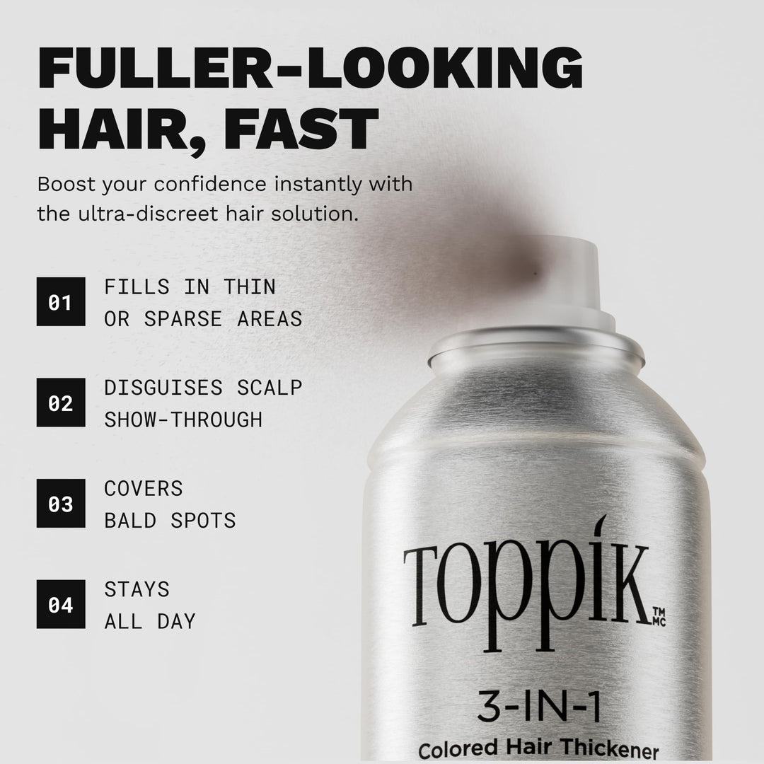 Toppik Colored Hair Thickener, Dark Brown, 5.1 oz