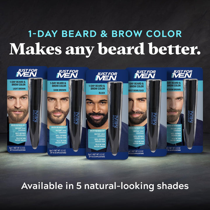 Just for Men 1-Day Beard & Brow Color, Black