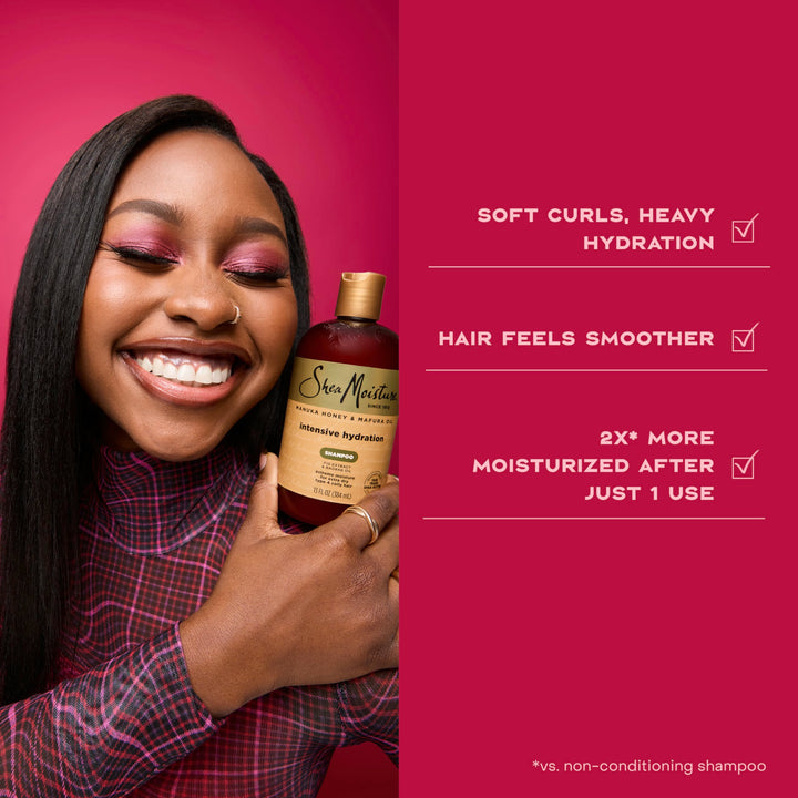 SHEA MOISTURE Manuka Honey And Mafura Oil Intensive Hydration Shampoo, 13 fl oz