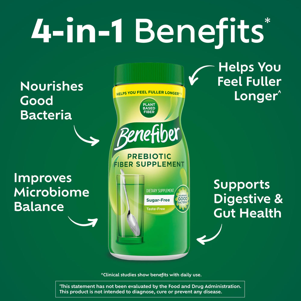 Benefiber Prebiotic Fiber Supplement Powder, Unflavored, 8.7 oz