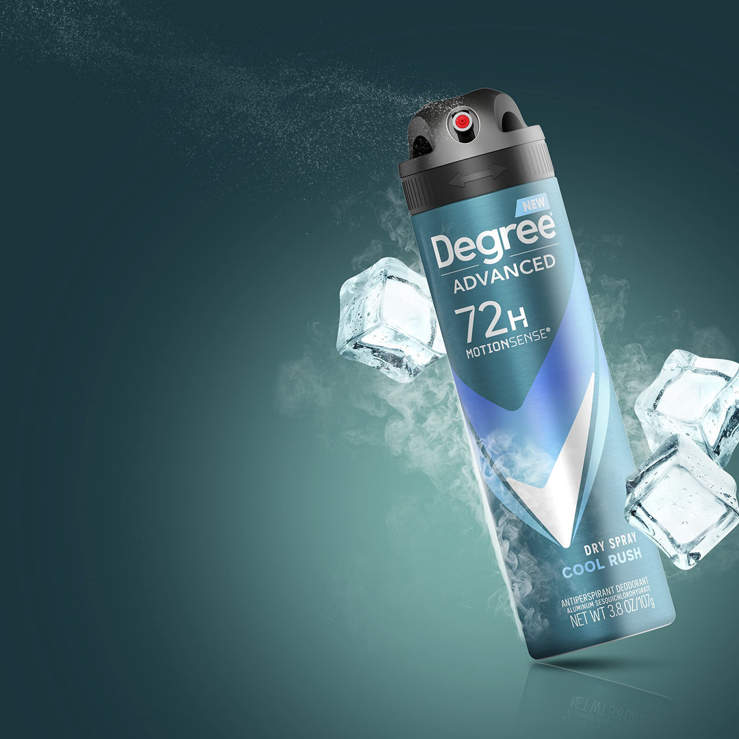 Degree Men Motionsense Antiperspirant Deodorant Dry Spray, Cool Rush, 3.8 oz