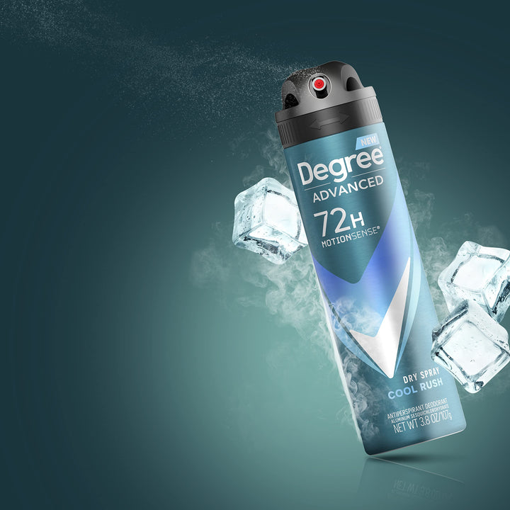 Degree Men Motionsense Antiperspirant Deodorant Dry Spray, Cool Rush, 3.8 oz