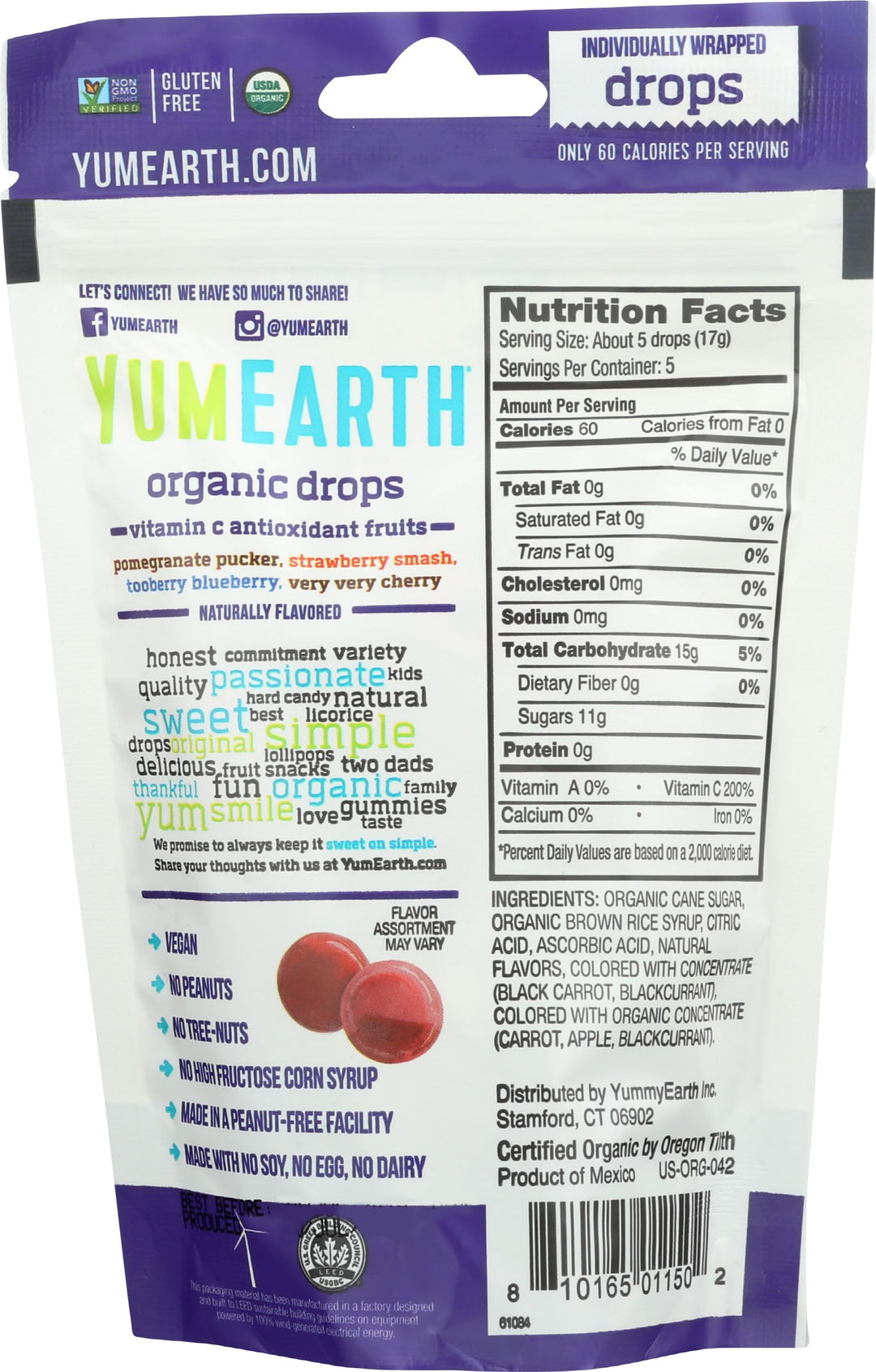 YumEarth Organic Vitamin C Anti-Ox, 93.6 g
