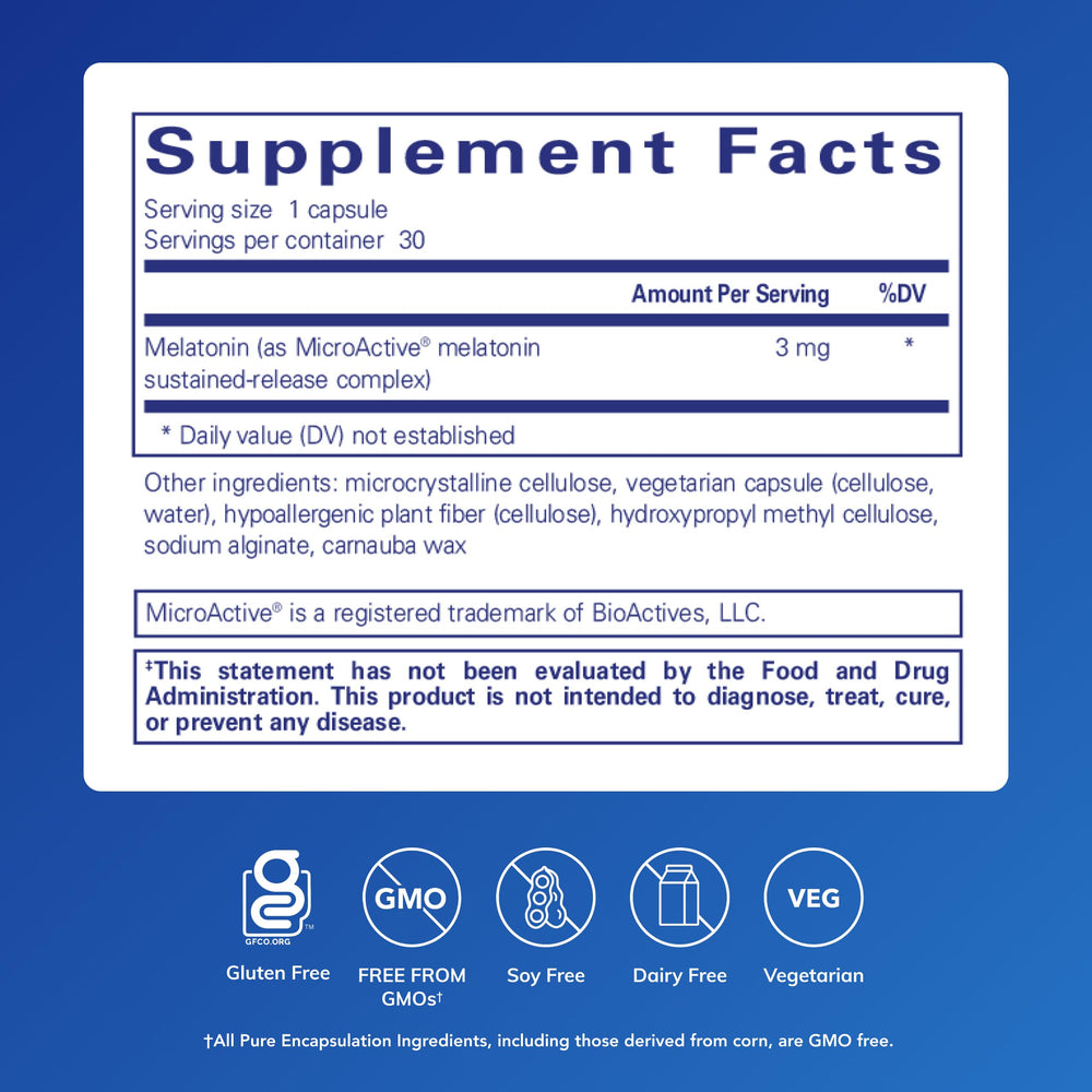 Pure Encapsulations Melatonin-SR Extended Release, 30 Count
