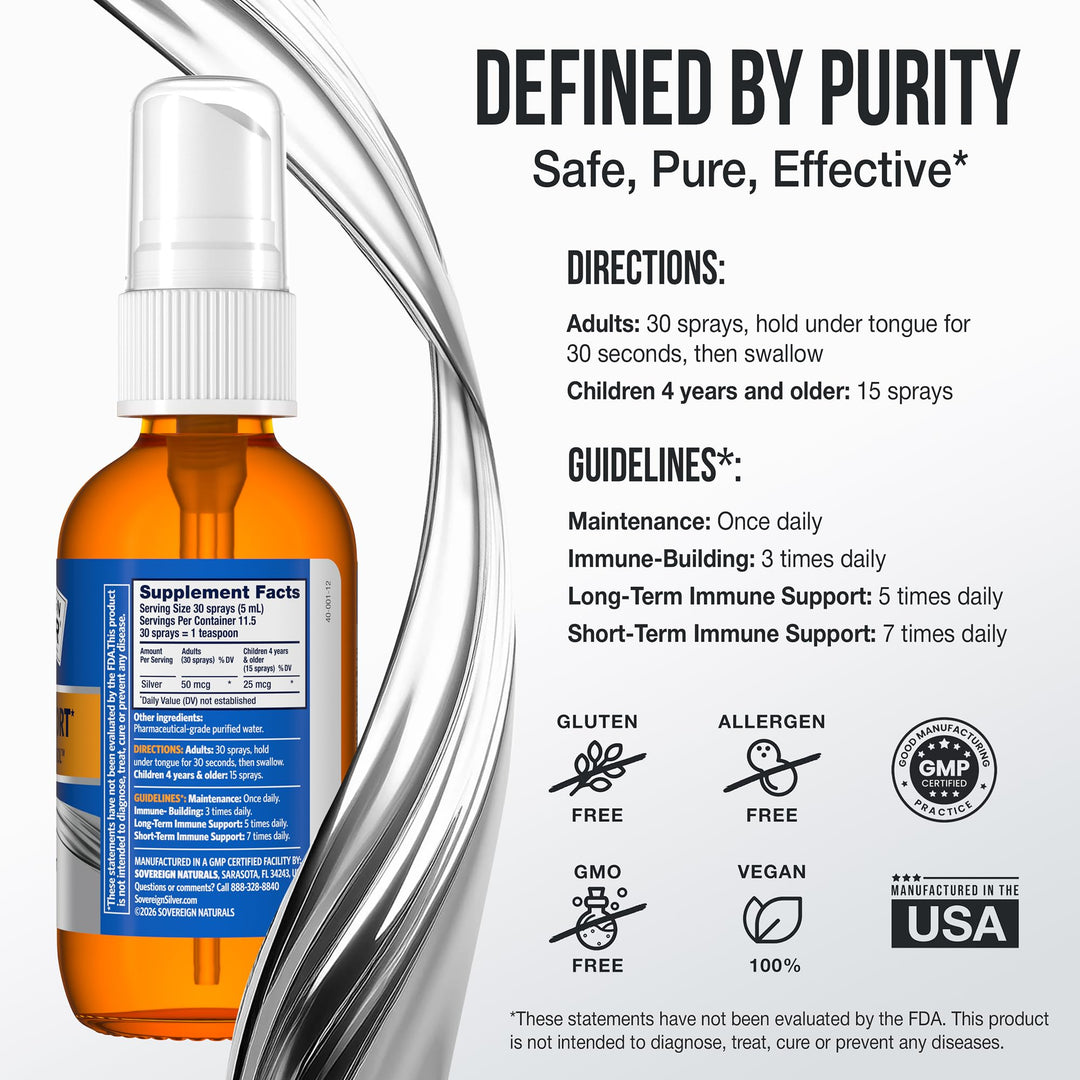 Sovereign Silver Colloidal Silver, Fine Mist Spray, 2 fl oz