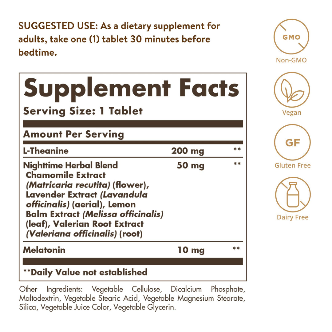 Solgar Triple Action Sleep, 60 Count