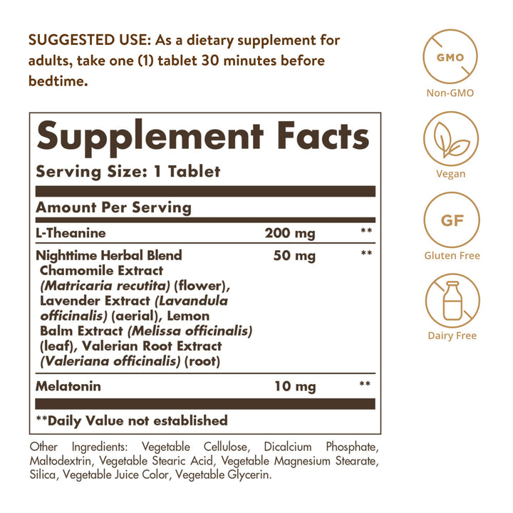 Solgar Triple Action Sleep, 60 Count