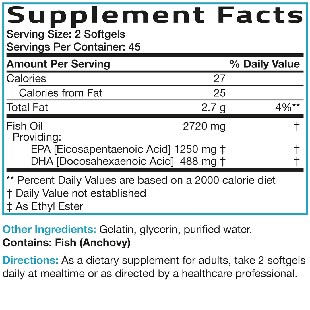 Bronson Omega-3 Fish Oil, Triple Strength, 90 Count