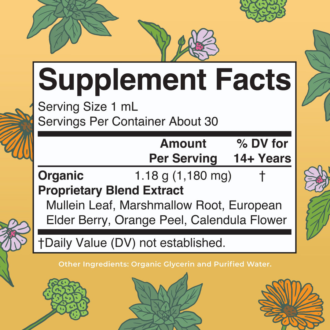 MARYRUTH'S Respiratory Health Liquid Drops, Herbal Blend, 1 fl oz