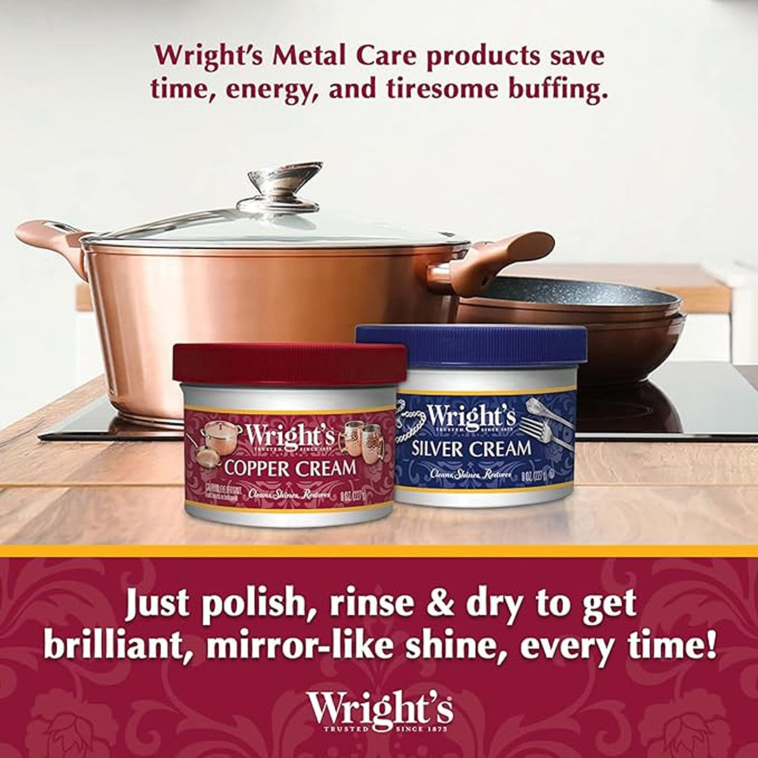 Wrights Baking Copper Brass Cream Cleaner, 8 oz