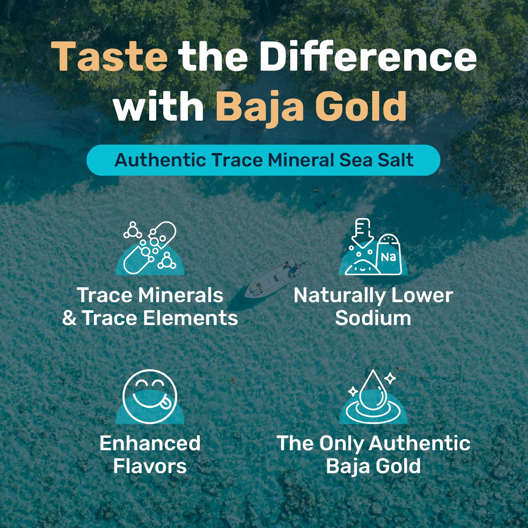 Baja Gold Signature Mineral Sea Salt, Natural Grain, 1 lb