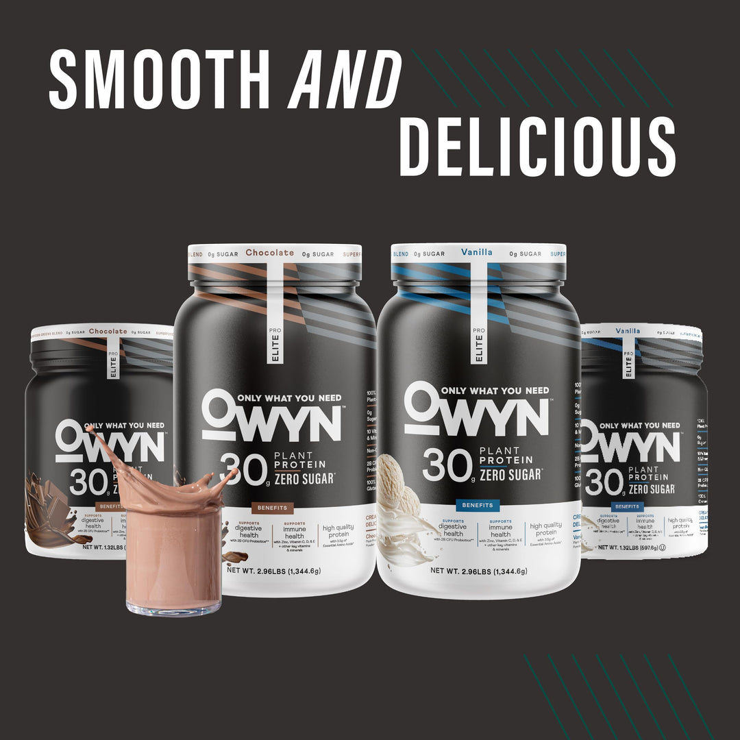 OWYN Only What You Need Pro Elite High Protein Powder, Chocolate, 12 Servings, 1.32 lb