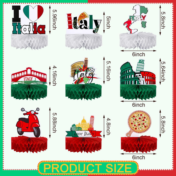 Spiareal Italy Party Decorations, 9 Count