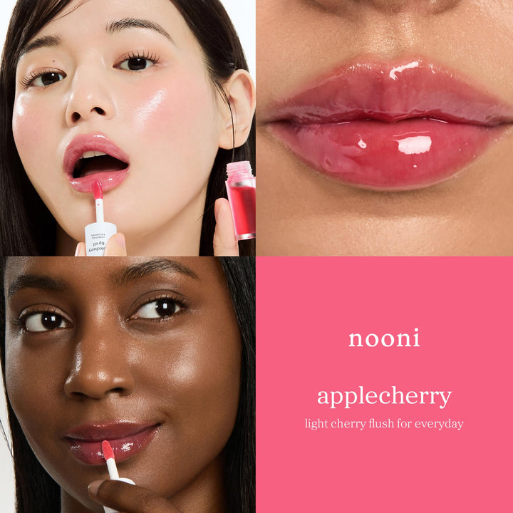 NOONI Korean Lip Oil Set, Appleberry, Applecherry