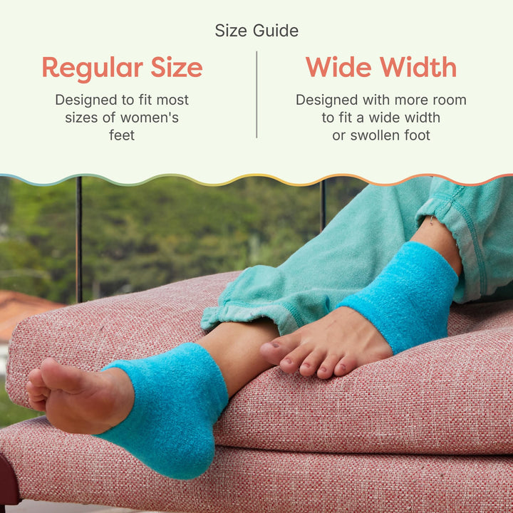 ZenToes Moisturizing Fuzzy Sleep Socks, Blue, Regular