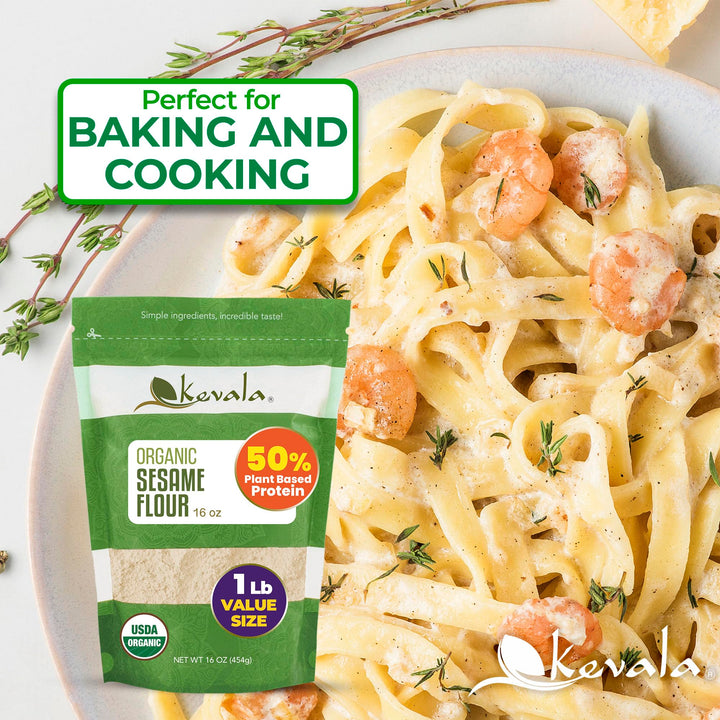 Kevala Organic High Protein Sesame Flour, 1 lb