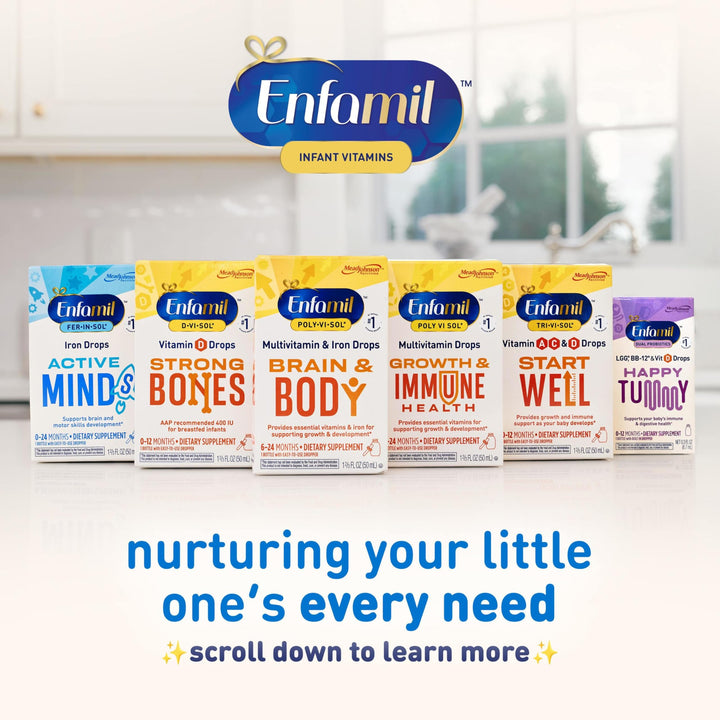 Enfamil Fer-In-Sol Iron Supplement Drops, 50 ml Dropper Bottle, Pack of 2