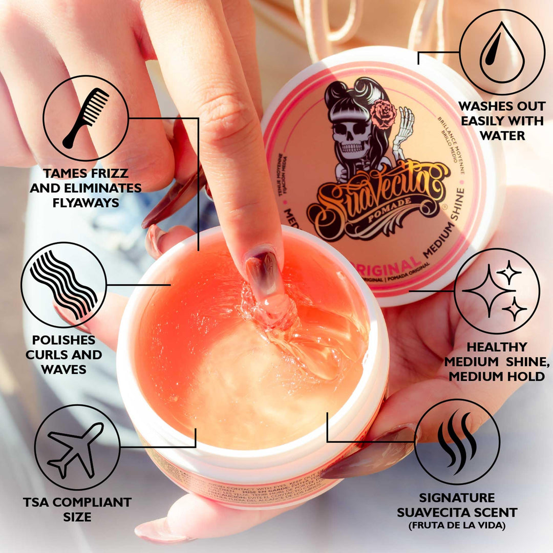 Suavecito Pomade For Women, Medium Hold High Shine, 65 ml
