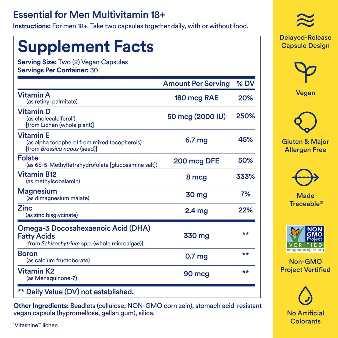 Ritual Multivitamin for Men 18+, Mint Essenced, 30 Count