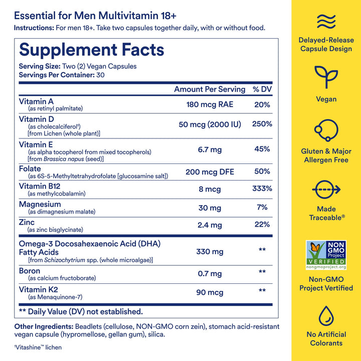 Ritual Multivitamin for Men 18+, Mint Essenced, 30 Count