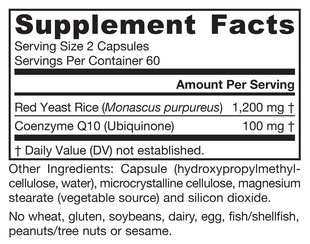 Jarrow Formulas Red Yeast Rice With CoQ10, 1200 mg, 120 Count