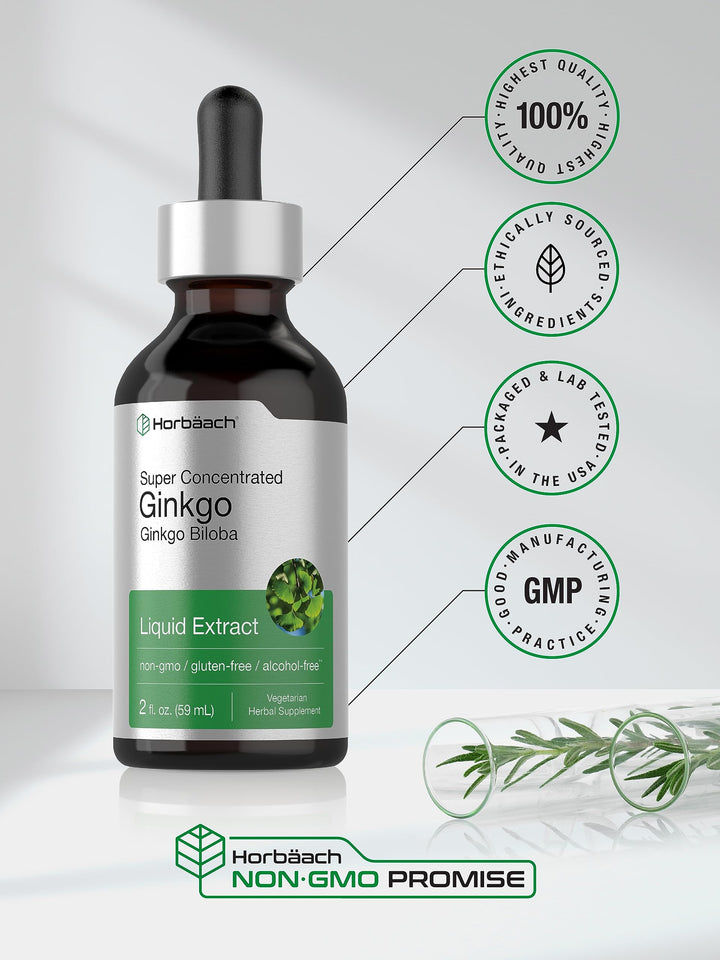 Horbäach Ginkgo Biloba Extract Liquid, 2 fl oz
