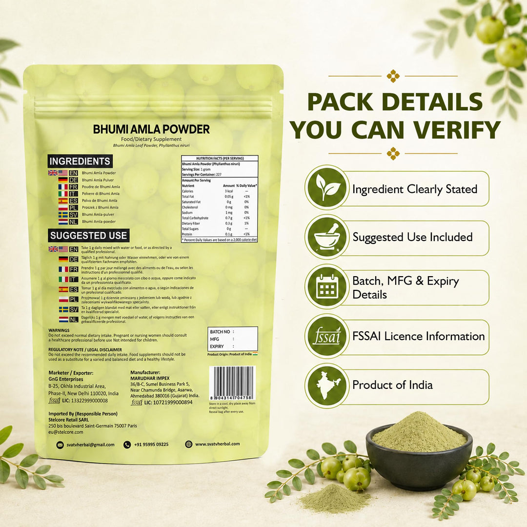 SVATV Bhumi Amla Powder, 227 g