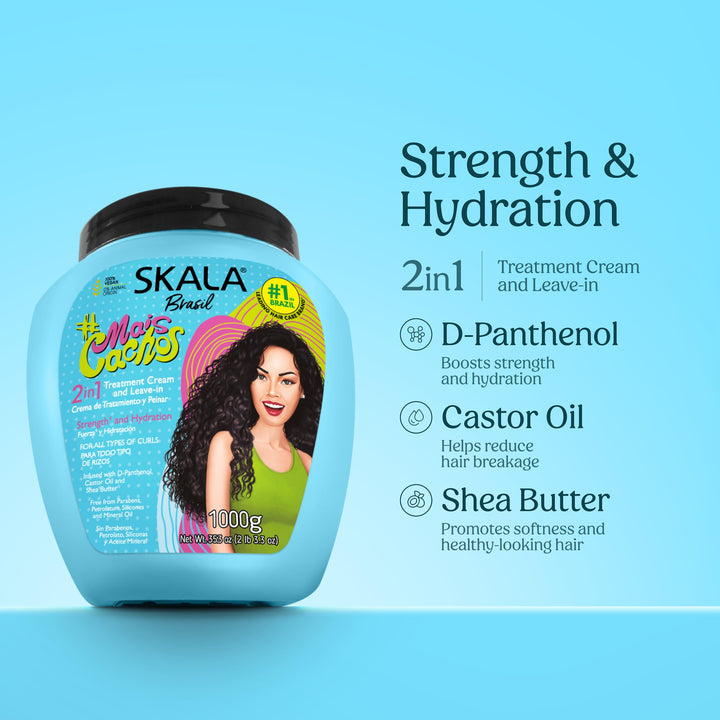 SKALA Mais Cachos Conditioning Treatment Cream and Comb Cream, 35.2 oz