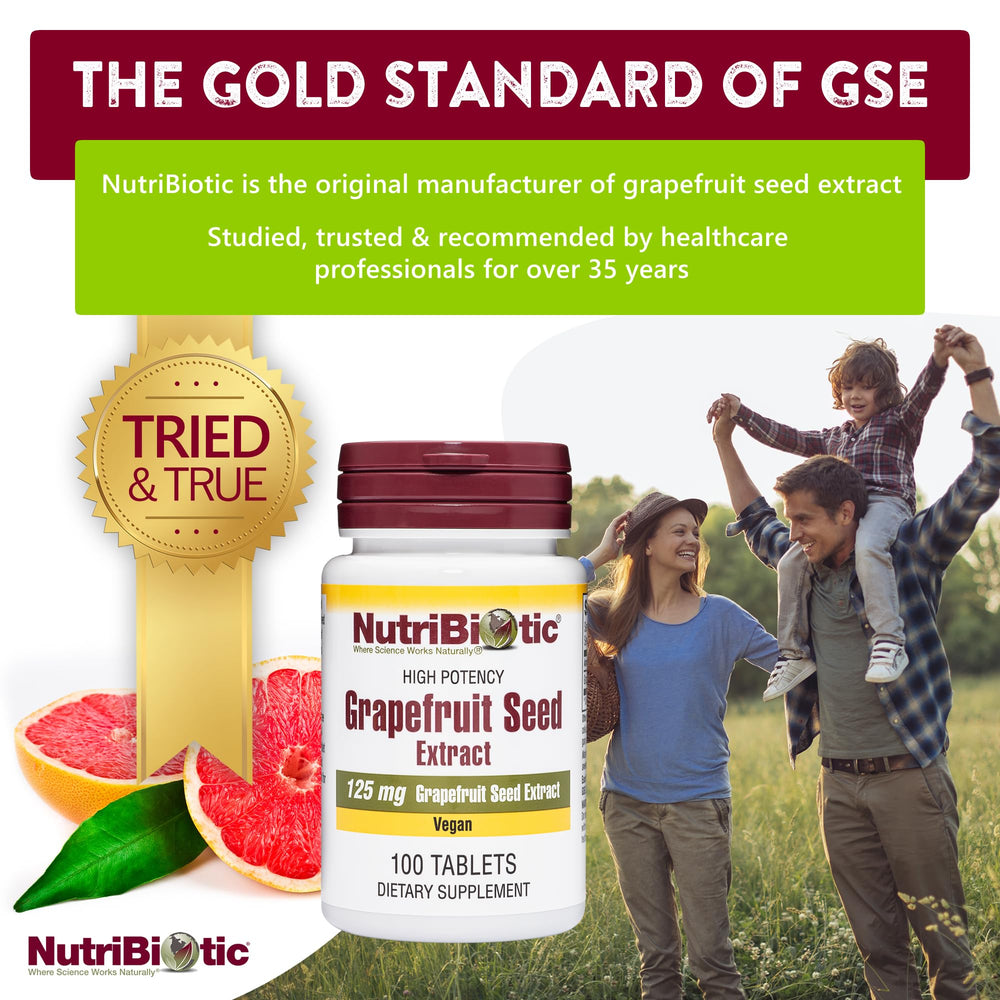 NutriBiotic Grapefruit Seed Extract, 125 mg, 100 Count