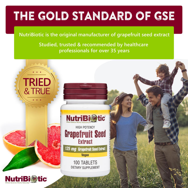 NutriBiotic Grapefruit Seed Extract, 125 mg, 100 Count