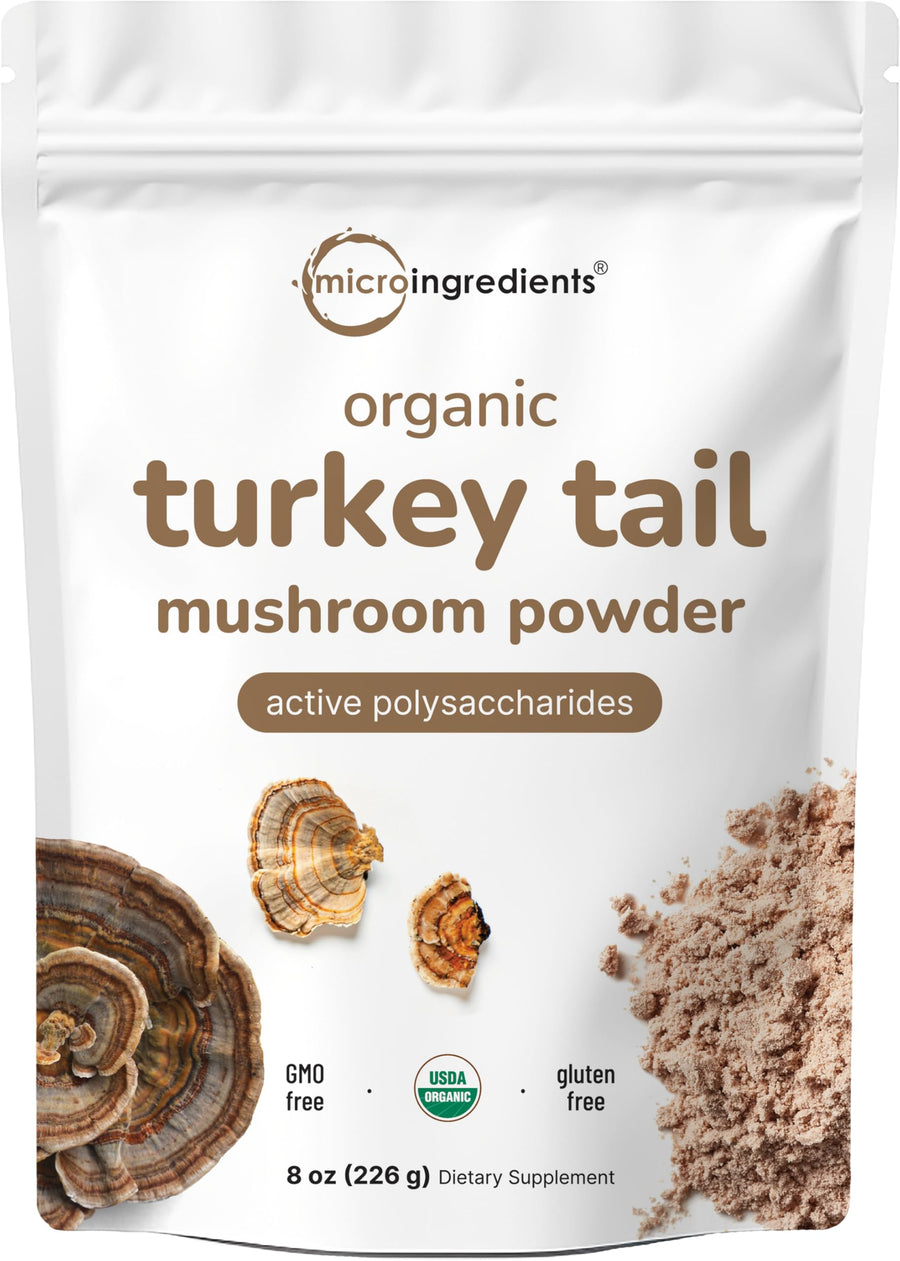 Micro Ingredients Organic Turkey Tail Mushroom Powder, 8 oz