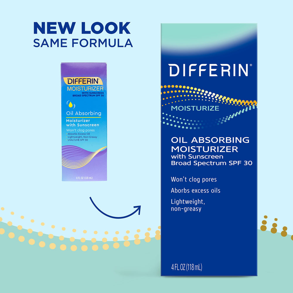 Differin Oil Absorbing Moisturizer And Sunscreen, SPF 30, 4 oz