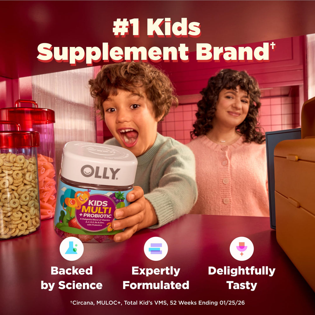 OLLY Kids Multivitamin And Probiotic Gummy, 70 Count