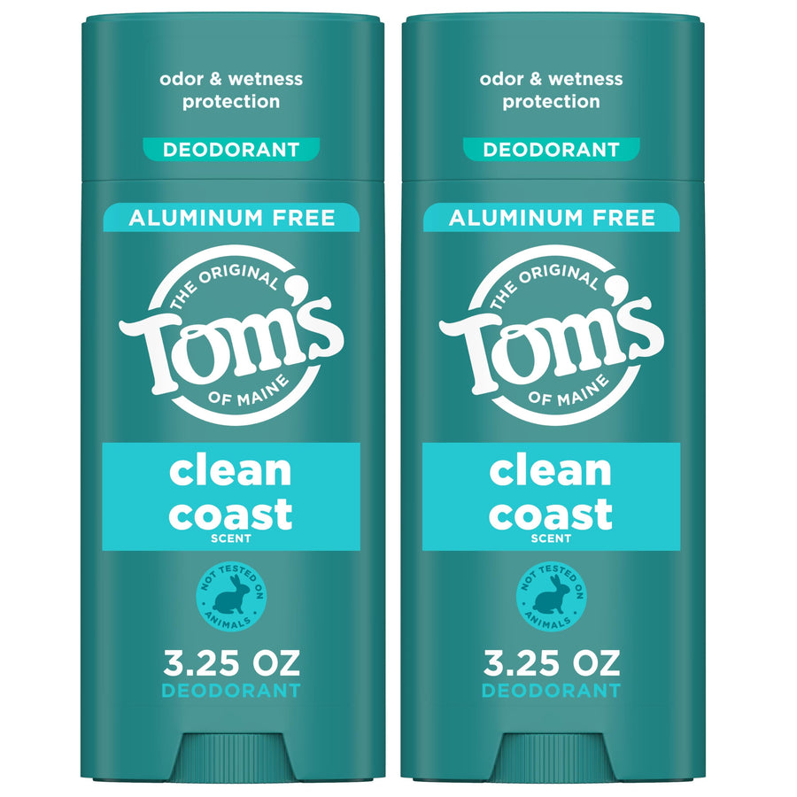 Tom's of Maine Clean Coast Natural Deodorant, 3.25 oz, Pack of 2