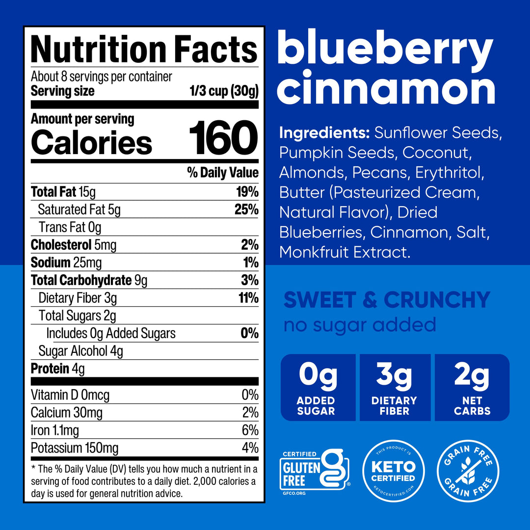 NuTrail Nut Granola Cereal, Blueberry Cinnamon, 1 Count