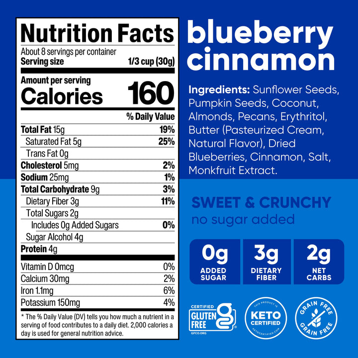 NuTrail Nut Granola Cereal, Blueberry Cinnamon, 1 Count