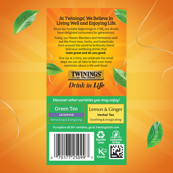 Twinings Lemon Green Tea, 20 Count