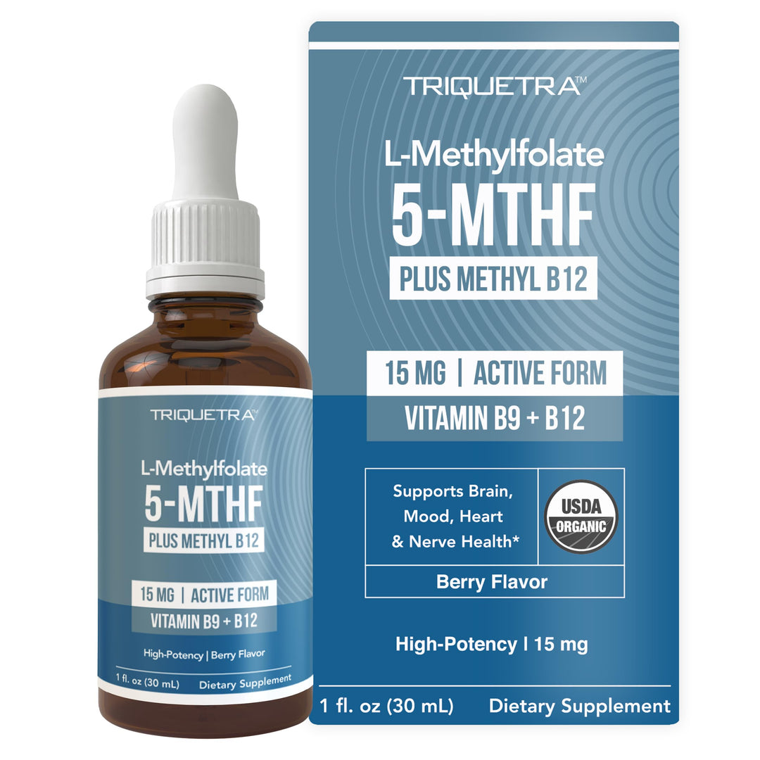 Triquetra Health Methylfolate Liquid And Methyl B12, 15 mg