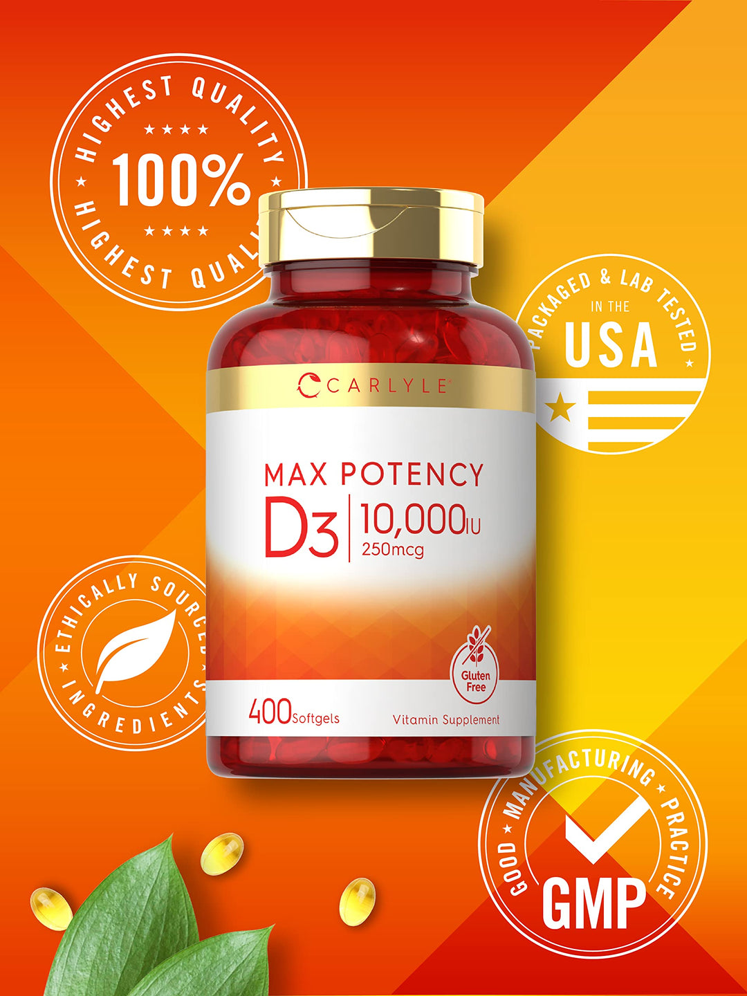 Carlyle Vitamin D, 10000 IU, 400 Count