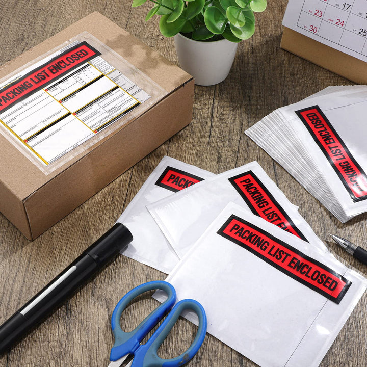 Teling Packing List Envelopes, Red, 1000 Count