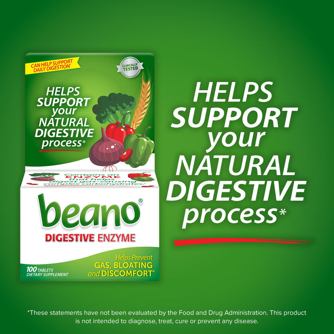 Beano Food Enzyme Dietary Supplement Tablets, 30 Count