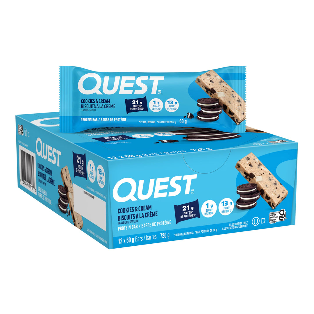Quest Protein Bars, Cookies & Cream, 12 Count