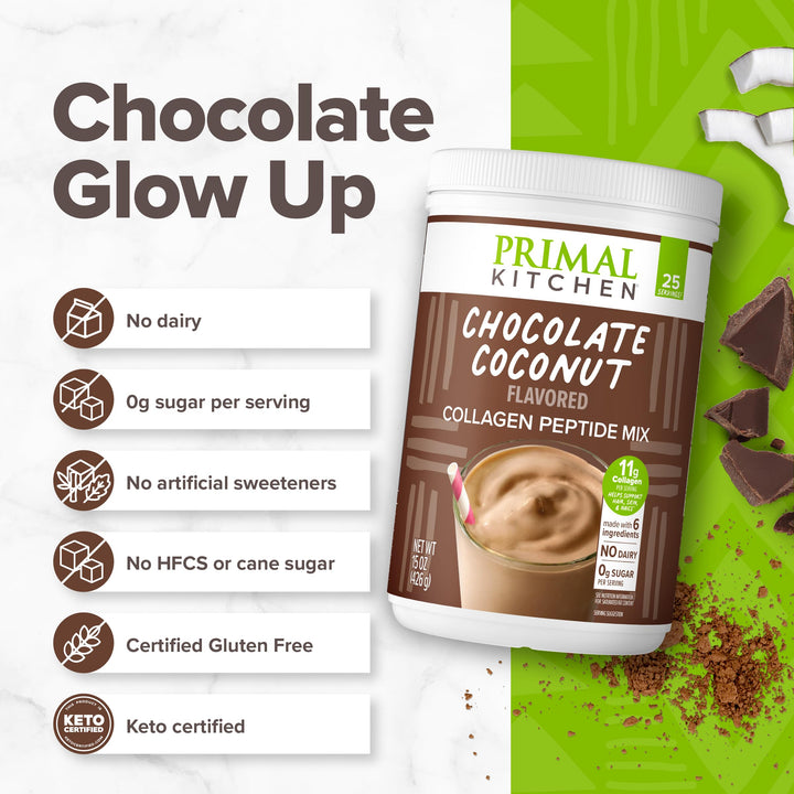 Primal Kitchen Collagen Peptide Mix, Chocolate Coconut, 15 oz