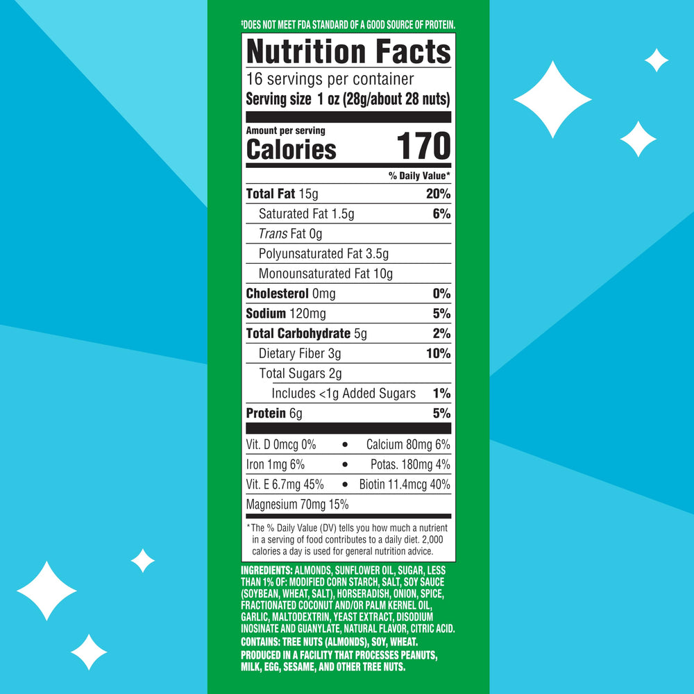 Blue Diamond Almonds Wasabi & Soy Sauce Snack Nuts, 16 oz