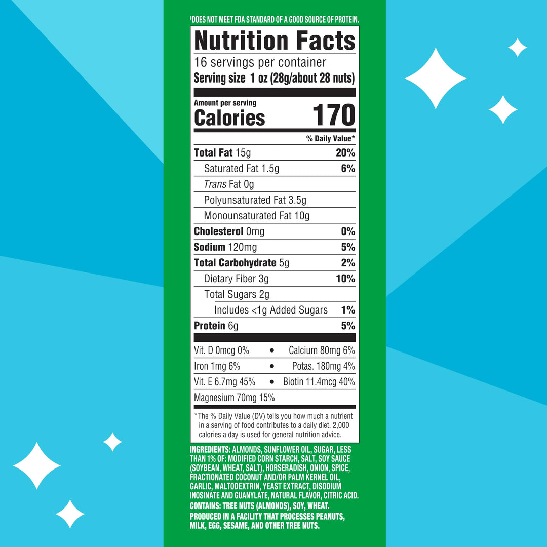 Blue Diamond Almonds Wasabi & Soy Sauce Snack Nuts, 16 oz
